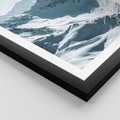 Plakat w ramie 40x50 - Surowość Gór - górskie szczyty, śnieg - rama czarna