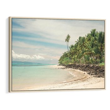 Obraz w ramie 70x50 - Uczta Egzotycznych Marzeń - fotografia, rajska plaża - rama drewno