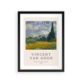 Plakat w ramie 30x40 - Pole z Cyprysami - reprodukcja obrazu, van gogh - rama czarna