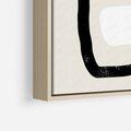 Obraz w ramie 70x100 - Kształtne Formy - geometryczne nieregularne kształty, nowoczesna kompozycja - rama drewno