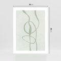 Plakat bez ramy 30x40 - Zieleń Wewnętrznej Harmonii - zielona abstrakcja, zgaszona zieleń