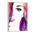 Obraz w ramie 50x70 - Kobieta Twarz Abstrakcja - kobieta, twarz - rama biała