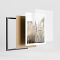 Plakat w ramie 40x50 - Kłosy Pszenicy w Sepii - zboże, kłos pszenicy - rama czarna