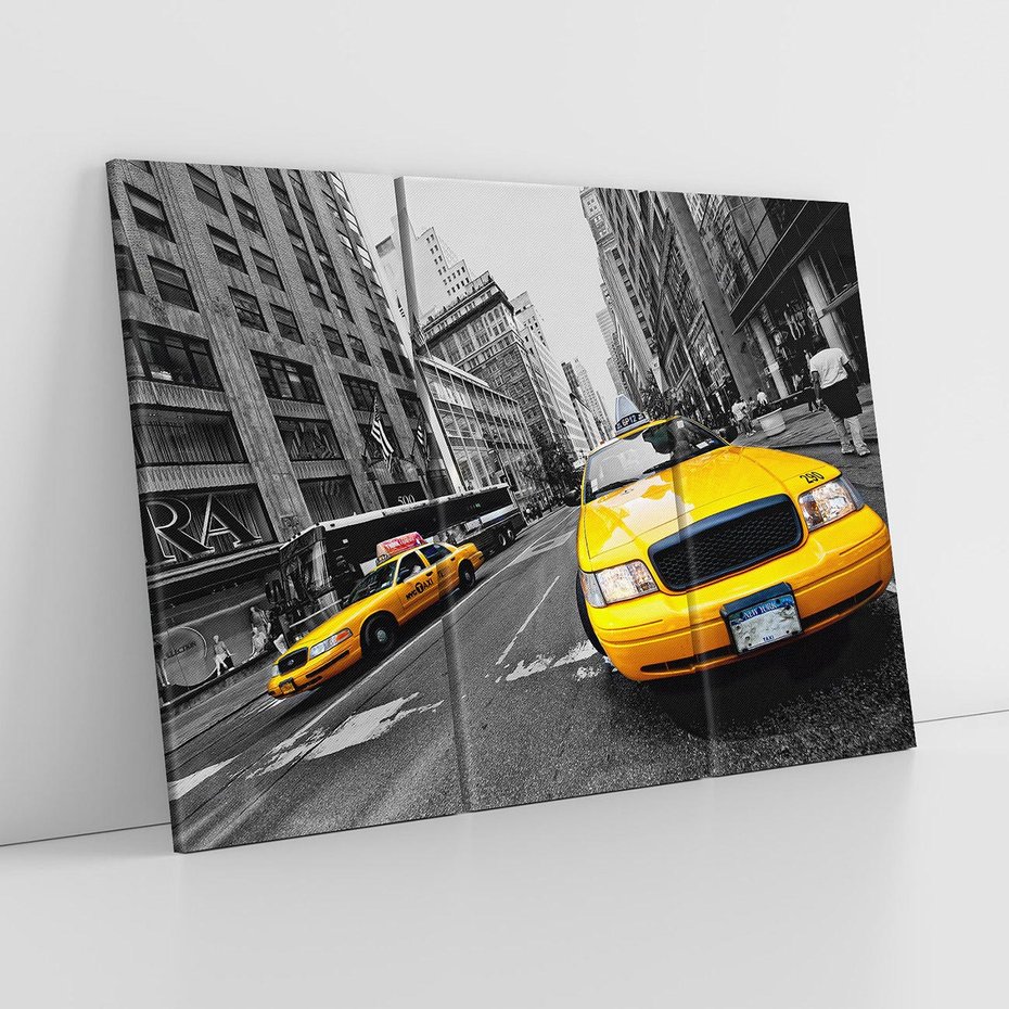 Obraz na płótnie 120x80 - Dynamiczny TAXI w Nowym Jorku - TAXI, NY