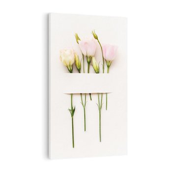 Obraz na płótnie 50x70 - Białe kwiatowe uniesienia - białe, kwiaty