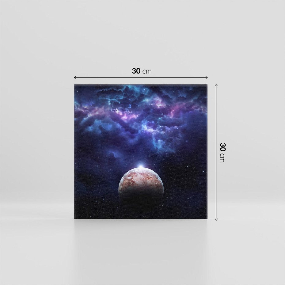 Obraz na płótnie 30x30 - Kosmos - Ziemia i Księżyc - kosmos, ziemia