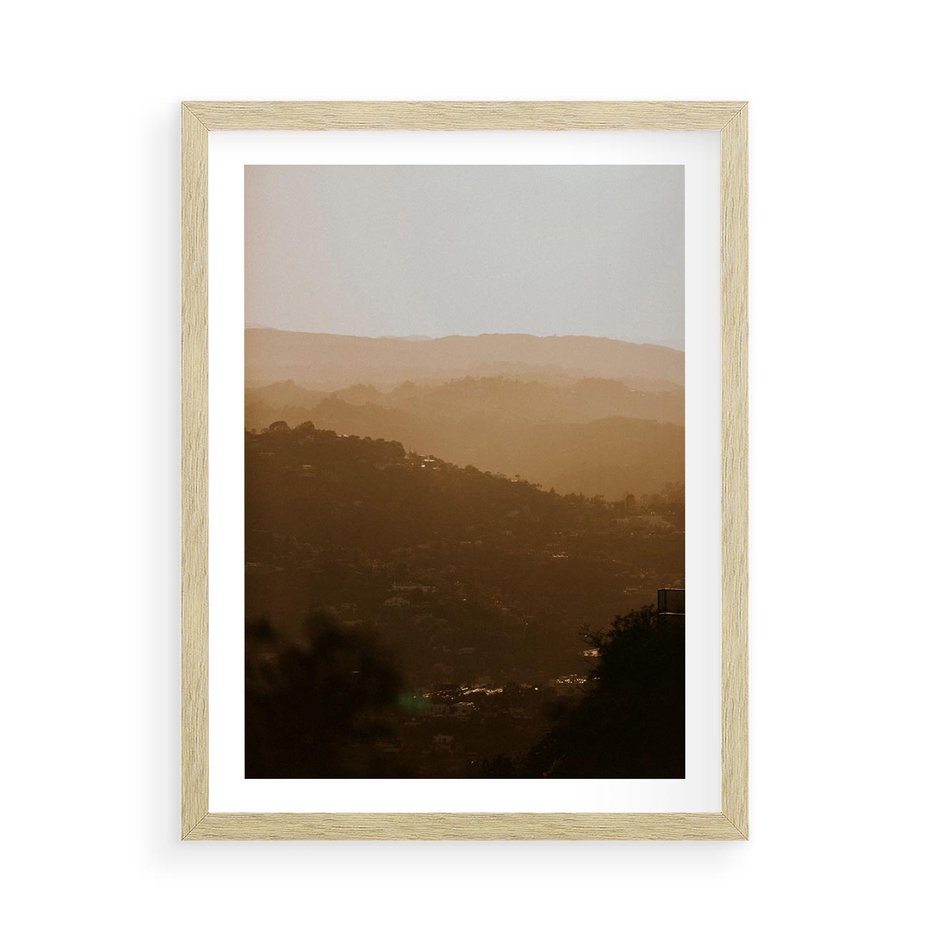 Plakat w ramie 50x70 - Odejście Słońca - pejzaż, zachód - rama drewno