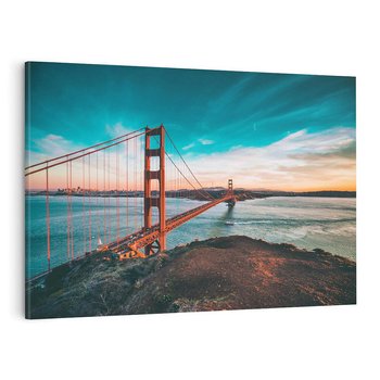 Obraz na płótnie 120x80 - Złoty Gate: majestatyczny most Ameryki - Golden Gate, most