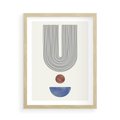 Plakat w ramie 50x70 - Rozplątane Wibracje - nowoczesny plakat, styl midcentury - rama drewno