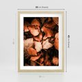 Plakat w ramie 30x40 - Jesienna Paleta - liście, jesień - rama drewno