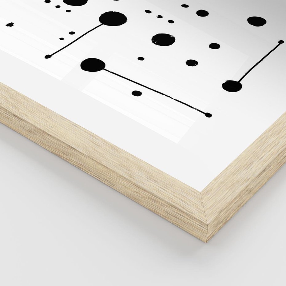 Plakat w ramie 40x50 - Złudne Odbicia - abstrakcja, minimalizm - rama drewno