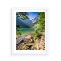 Plakat w ramie 40x50 - Mistyczna Przyroda - góry, jezioro - rama biała