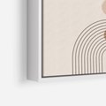 Obraz w ramie 50x50 - Zgeometryzowane Wizje - boho plakat, minimalizm - rama biała