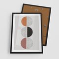 Plakat w ramie 50x70 - Eksperymenty z Geometrią - geometryczny plakat, sztuka nowoczesna - rama czarna