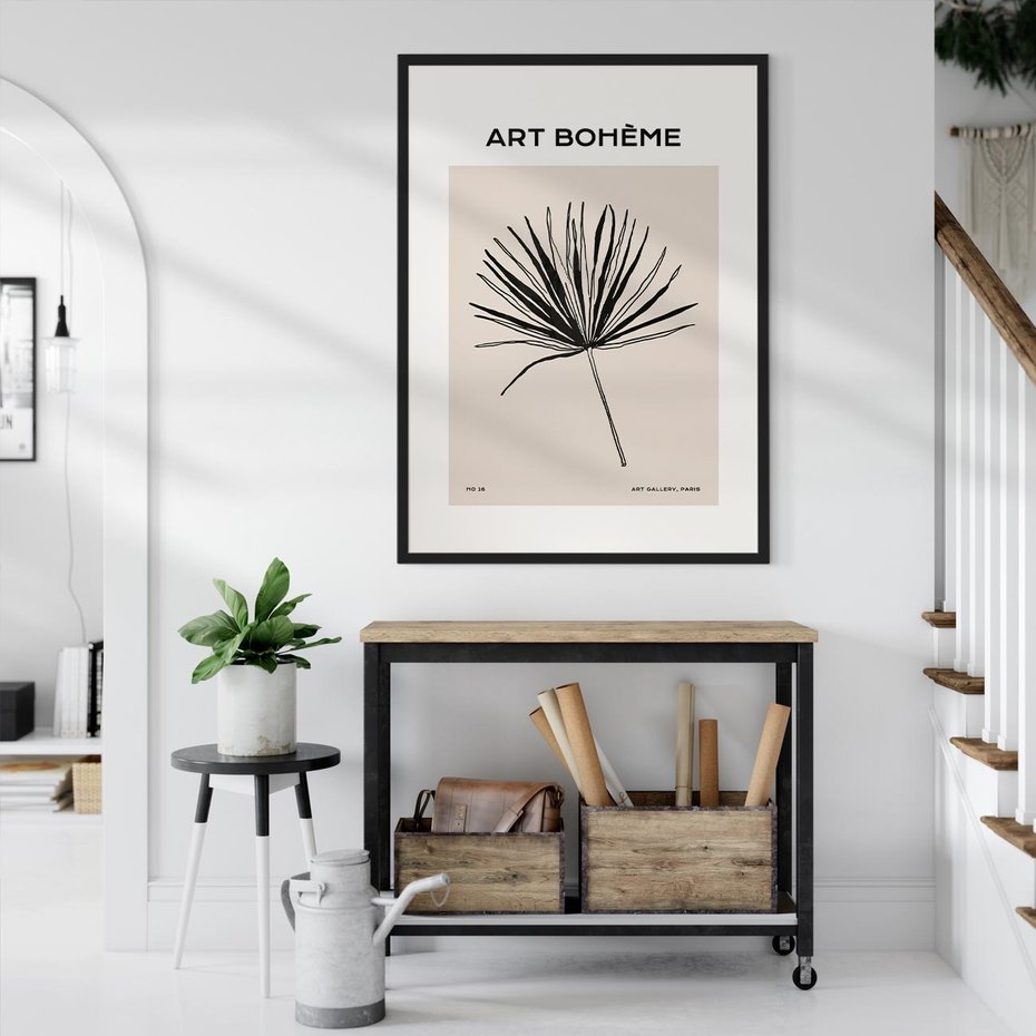 Plakat bez ramy 21x30 - Rozkwitające Boho Kształty - boho sztuka, plakat