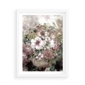 Plakat w ramie 50x70 - Piękno natury na płótnie - kwiaty, olejne - rama biała