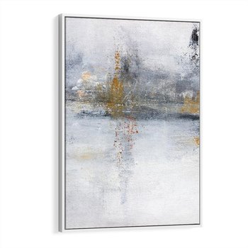 Obraz w ramie 80x120 - Kontrastujące Chaosy - abstrakcja, kontrast - rama biała