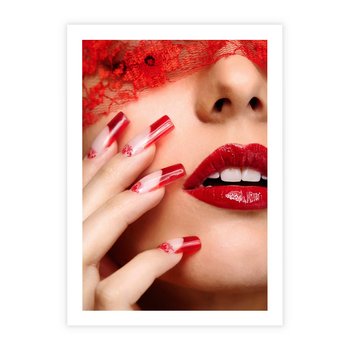 Plakat bez ramy 50x70 - Piękno manicure: kolory i elegancja - paznokcie, manicure