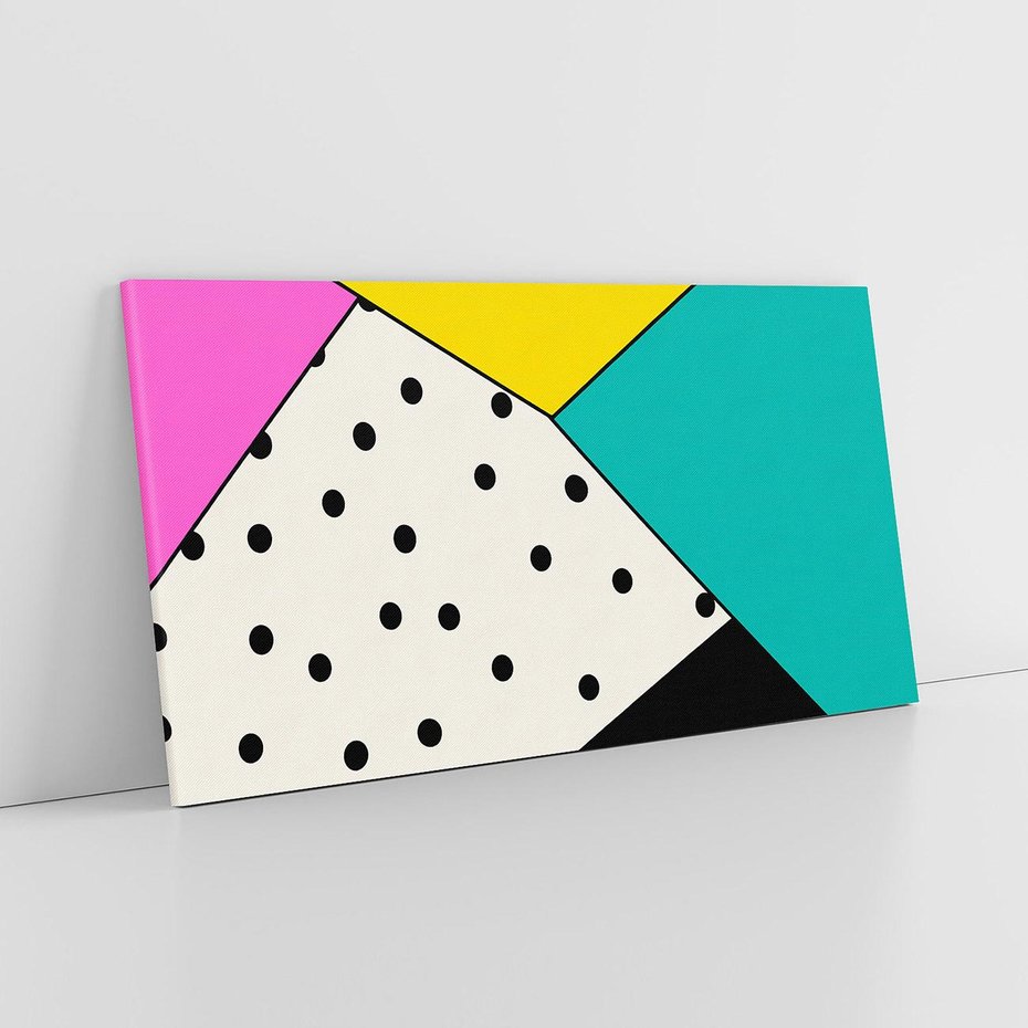 Obraz na płótnie 120x60 - Wesołe Geometryczne Kształty - geometryczne kształty, abstrakcja