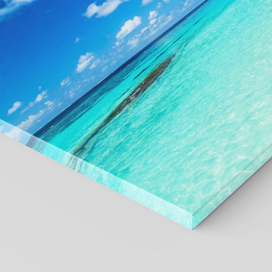 Obraz na płótnie 70x50 - Rajskie plaże na Malediwach - Malediwy, plaża