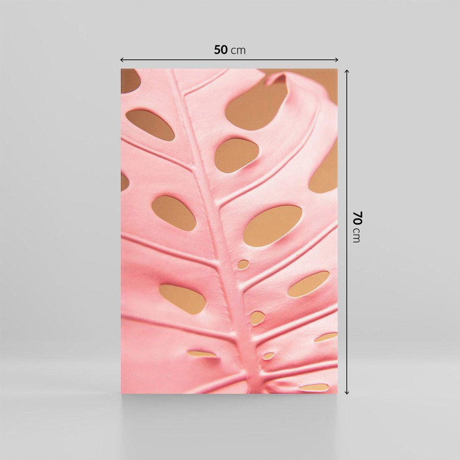 Obraz na płótnie 50x70 - Różowa monstera w pełnym rozkwicie - różowa, monstera