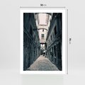 Plakat bez ramy 50x70 - Odkryj tajemnice miasta - uliczka, perspektywa