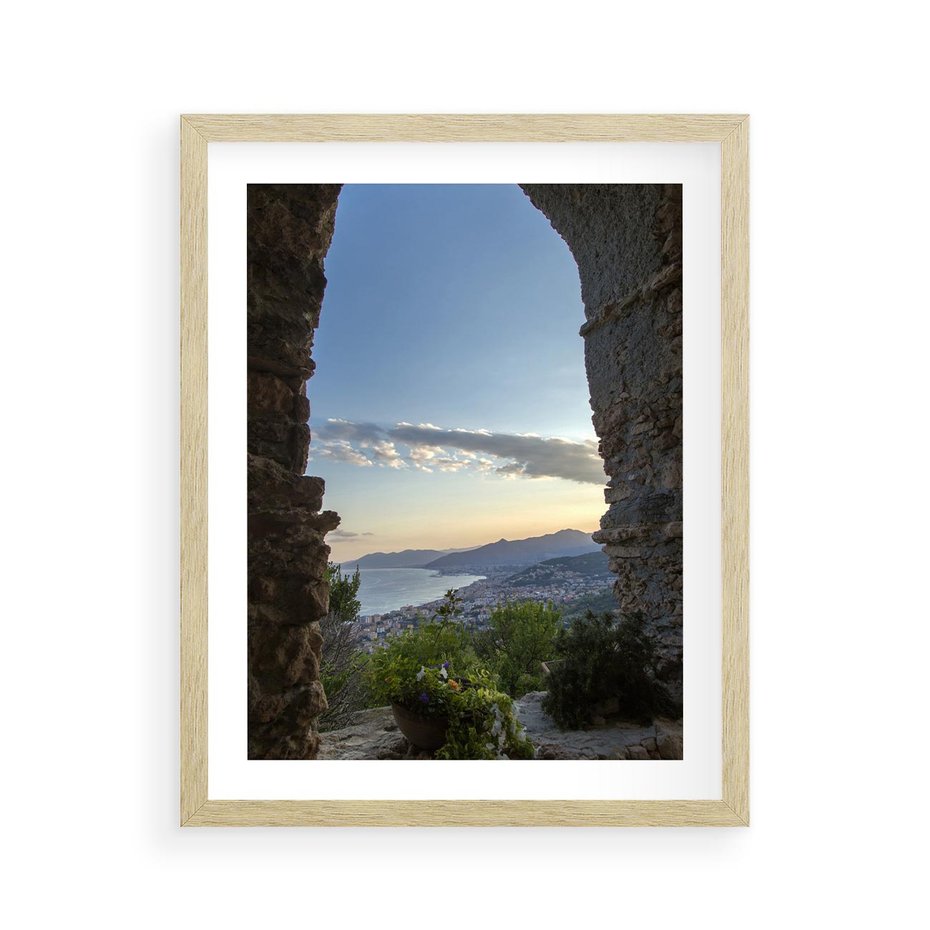 Plakat w ramie 40x50 - Pejzaż w perspektywie - pejzaż, perspektywa - rama drewno