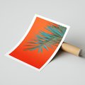 Plakat bez ramy 21x30 - Egzotyczny Urok - liście, palma