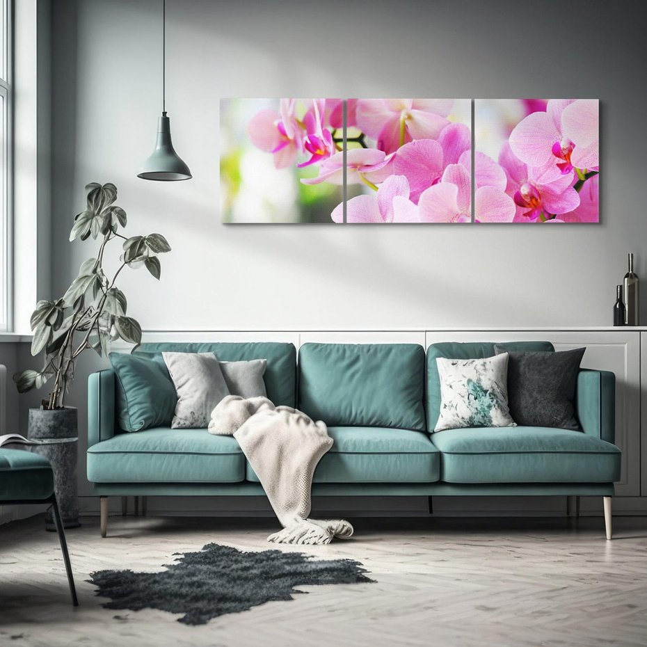 Obraz na płótnie 150x50 - Elegancja orchidei - orchidea, kwiaty