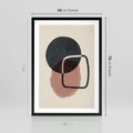 Plakat w ramie 50x70 - Abstrakcyjna Harmonia - abstrakcyjne nieregularne kształty, minimalistyczny plakat - rama czarna