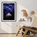 Plakat bez ramy 30x40 - Kosmos - Ziemia i Księżyc - kosmos, ziemia