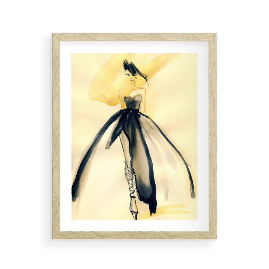 Plakat w ramie 40x50 - Ekspresja Wyrazu - abstrakcja, kobieta - rama drewno