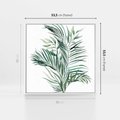Obraz w ramie 50x50 - Blask Natury - złote, liście - rama biała