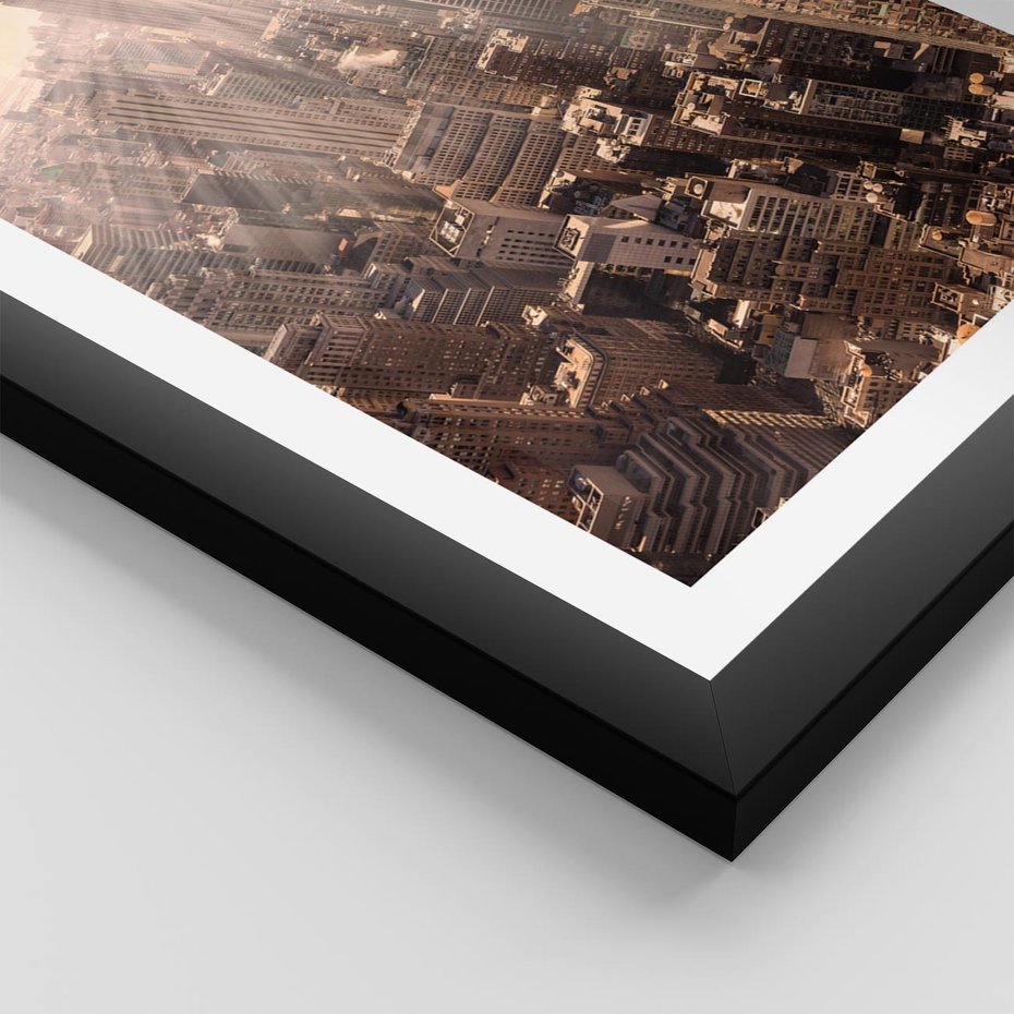 Plakat w ramie 50x70 - Dynamika Nowego Jorku - Nowy Jork, miasto - rama czarna