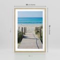 Plakat w ramie 50x70 - Żywa Natura - plaża, morze - rama drewno