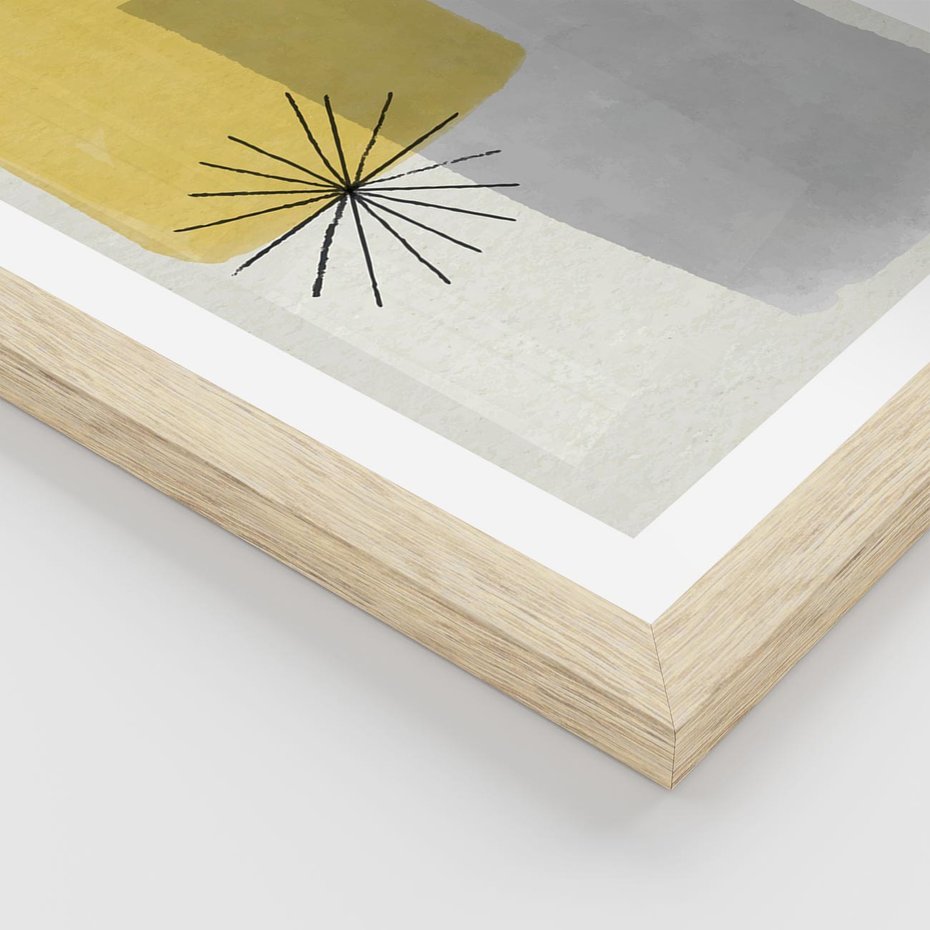 Plakat w ramie 40x50 - Rozbijające Granice Akwarel - abstrakcja, akwarelowe plamy - rama drewno