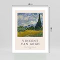 Plakat bez ramy 40x50 - Pole z Cyprysami - reprodukcja obrazu, van gogh
