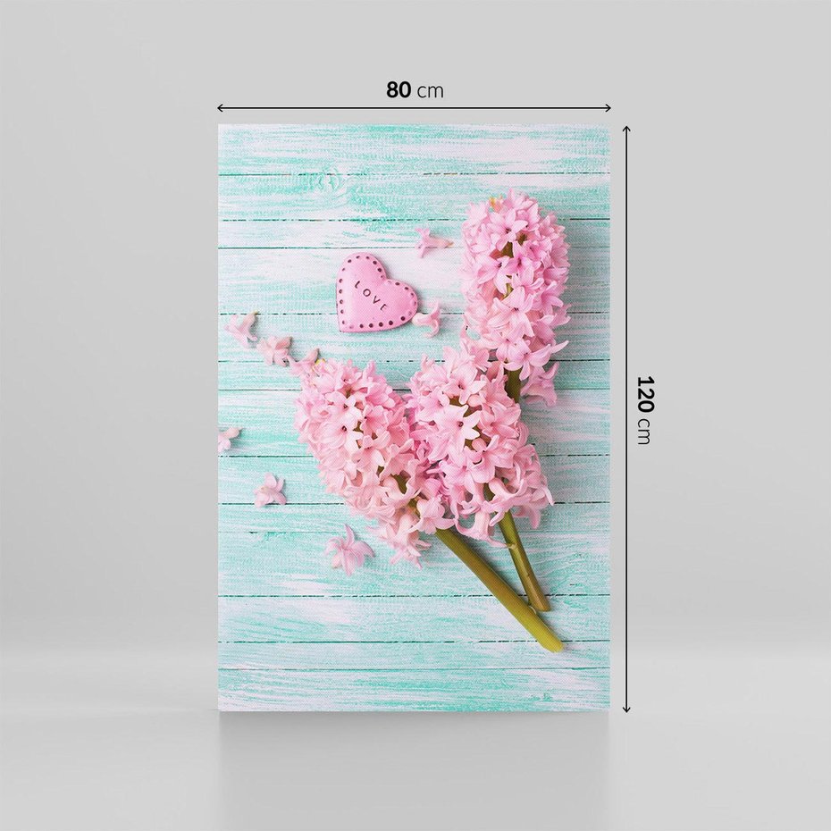 Obraz na płótnie 80x120 - Hiacynty w Kwiatowej Kompozycji - hiacynty, kwiaty