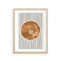 Plakat w ramie 30x40 - Eteryczne Krągłe Echa - boho obraz, geometria - rama drewno