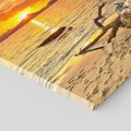 Obraz na płótnie 30x30 - Magia zachodu słońca nad morzem - plaża, morze