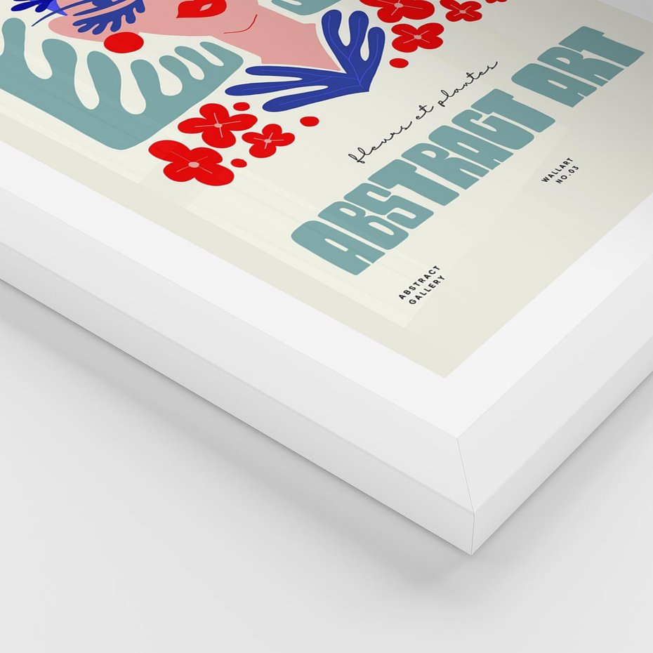 Plakat w ramie 50x70 - Podróżne Impulsy - abstrakcja, kobieta - rama biała