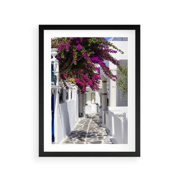 Plakat w ramie 40x50 - Mroczna Tajemnica - uliczka, perspektywa - rama czarna