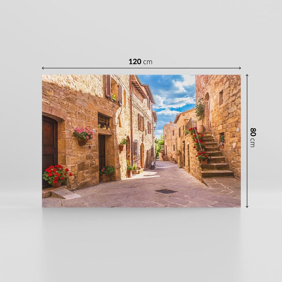 Obraz na płótnie 120x80 - Malownicze zakątki miasta - uliczka, miasto