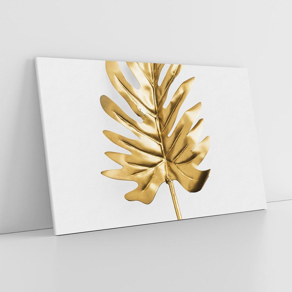 Obraz na płótnie 100x70 - Ponadczasowy Urok - złote, liście