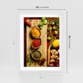 Plakat w ramie 30x40 - Smakowy Zmysł - przyprawy, kuchnia - rama biała