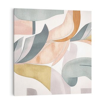 Obraz na płótnie 40x40 - Beżowe Akwarele - pastelowe akwarele, kształty