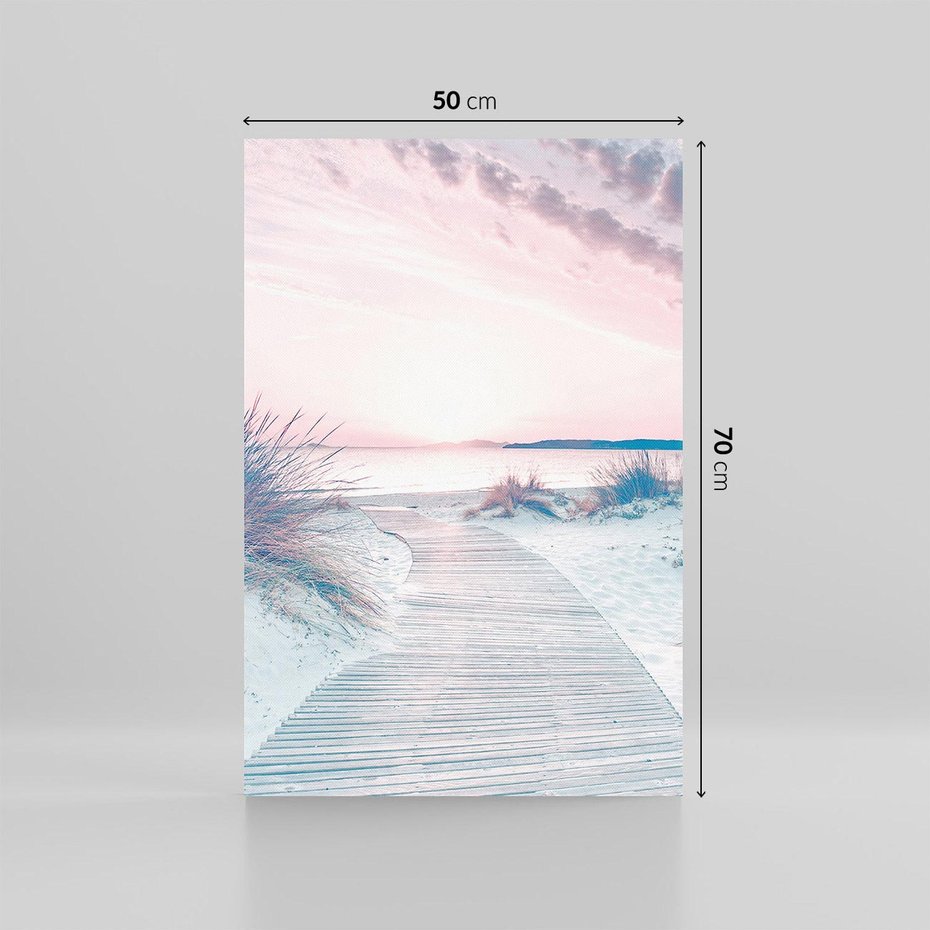 Obraz na płótnie 50x70 - Magia Zachodu Słońca - fotografia, stonowane kolory