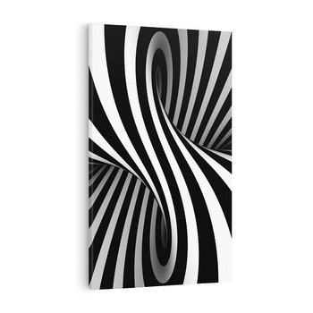 Obraz na płótnie 80x120 - Kolorowa Abstrakcja: Inspiracje Zebry - abstrakcja, 3d