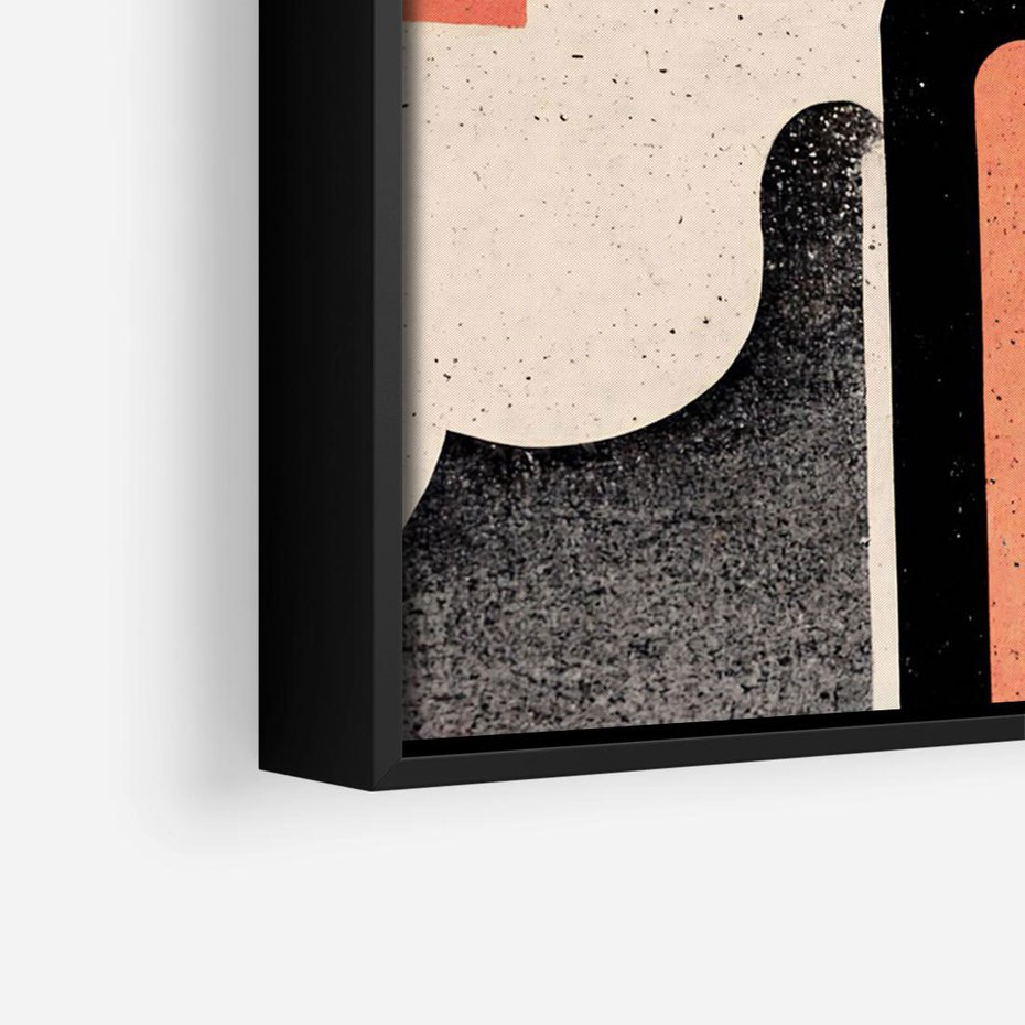 Obraz w ramie 100x70 - Loftowa Harmonia - abstrakcja, styl loftowy - rama czarna