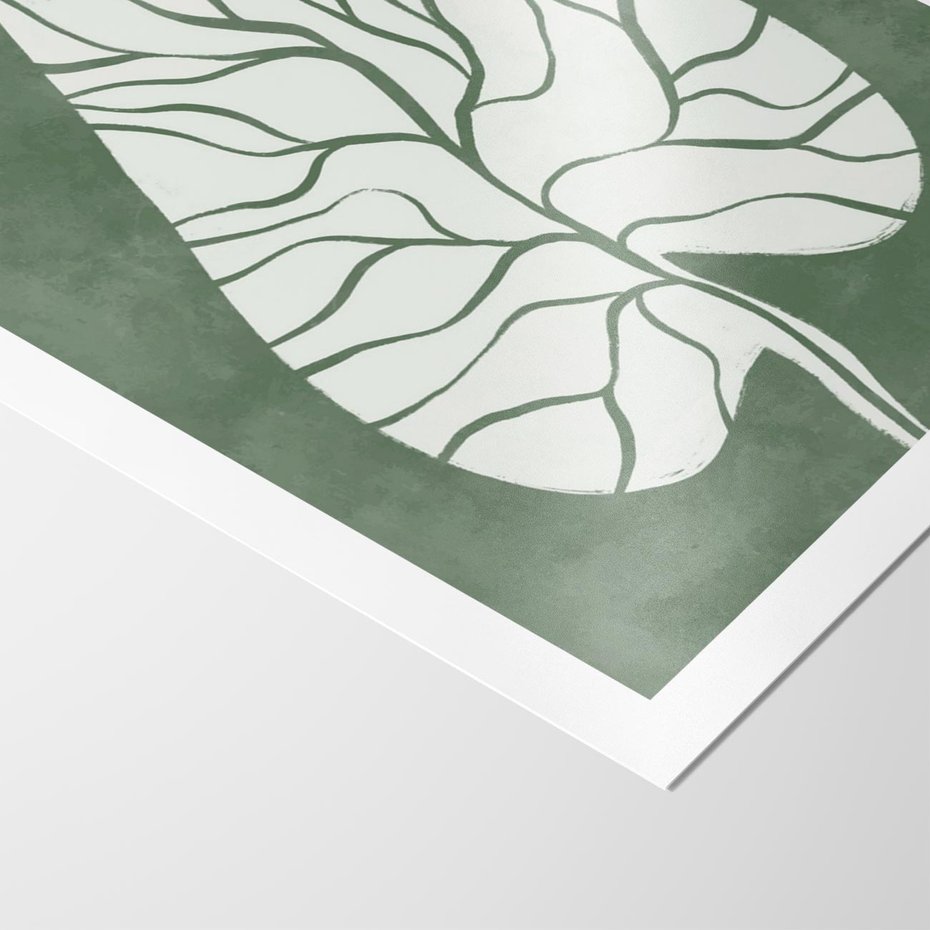 Plakat bez ramy 21x30 - Migotliwe Wnętrze Zieleni - zielony plakat, roślinne motywy